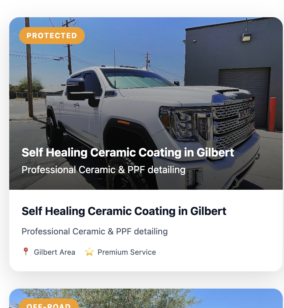 Car detailing before and after in Gilbert AZ