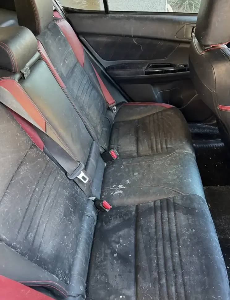 Vehicle before professional detailing